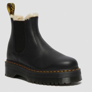 2976 FAUX FUR LINED PLATFORM CHELSEA BOOTS